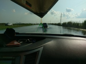 Driving flooded streets in Houston